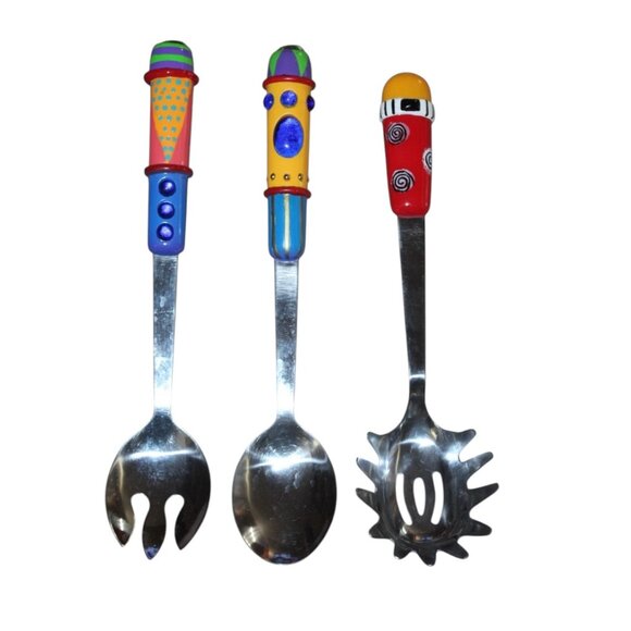 All U Can Handle Fun Whimsical Fiesta Serving Utensils Pasta Serving Spoon - Picture 1 of 3